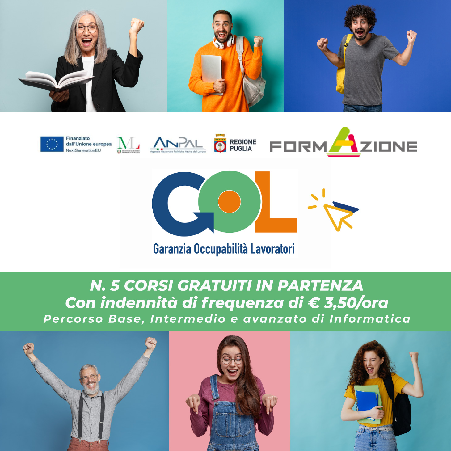 Corsi informatica programma GOL Puglia