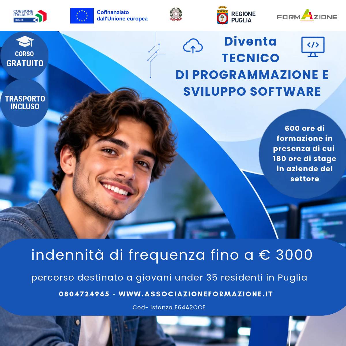 Corso gratuito come Tecnico Informatico Regione Puglia